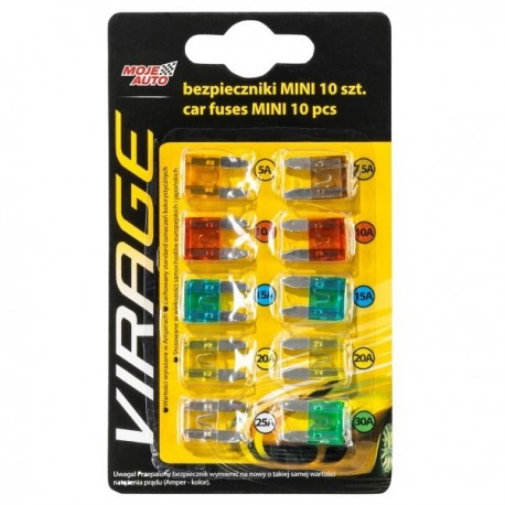 Siguranțe auto mini set 10 bucăți