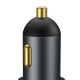 Încărcător auto Baseus Share Together Fast cu priză brichetă, 2x USB, 120W (gri)