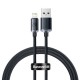Cablu pentru încărcătoare USB la Lightning Baseus Crystal Shine, 2.4A, 1.2m (negru)