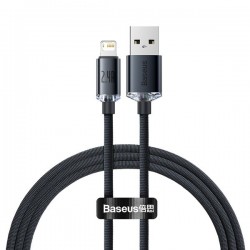 Cablu pentru încărcătoare USB la Lightning Baseus Crystal Shine, 2.4A, 1.2m (negru)