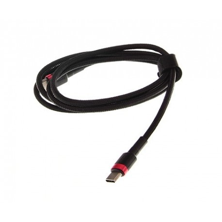 Cablu pentru încărcătoare USB-C la USB-C PD Baseus Cafule PD 2.0 QC 3.0 60W 1m (negru-roșu)
