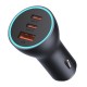 Încărcător auto Baseus Golden Contactor Pro, 2x USB-C, 1x USB, 65W (gri)