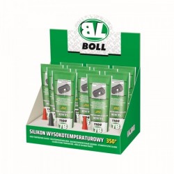 Set siliconic rezistent la temperaturi înalte 80ml mix negru/roșu / Boll / 11 buc.