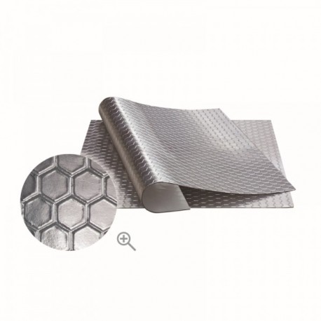 Mată fonoabsorbantă autoadezivă 50 x 50 cm cu aluminiu / fagure / Boll