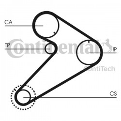 Curea de distribuție Renault/Mitsubishi 2,2D/2,5D 163 dinți ZRK 1297