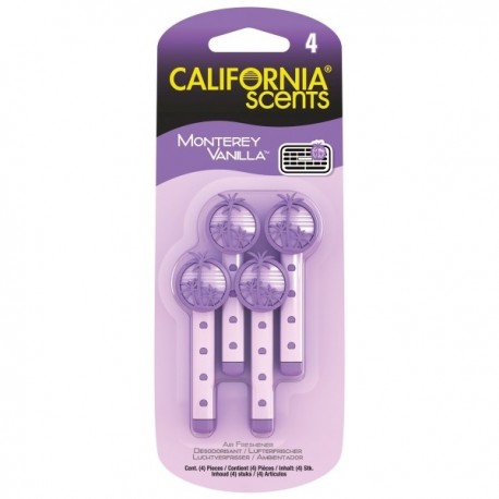 Bețișoare parfumate California Scents pentru ventilație - Monterey Vanilie (4 buc.)