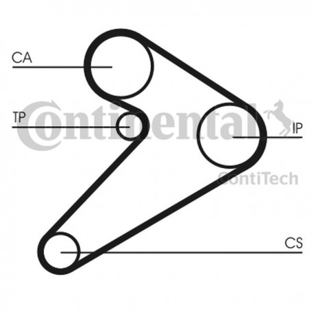 Curea de distribuție Mitsubishi 2,3/2,5D MD134377