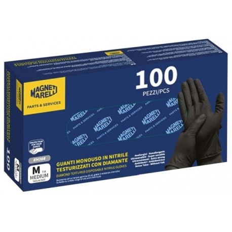 Mănuși nitril negre mărimea L 100 buc.