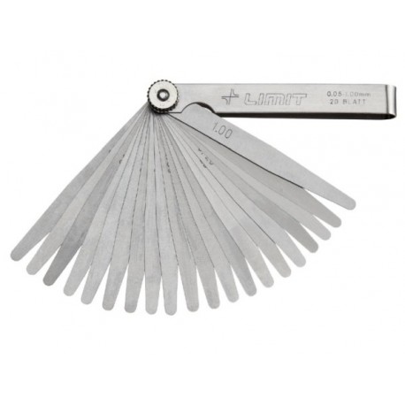 Calibru cu fante cu 20 lamele 0,05-1,00 mm