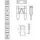 Set siguranțe mini, 121 buc: 5A, 10A, 15A, 20A, 25A, 30A OK031004