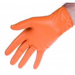 Mănuși nitril Strong Orange mână stângă, set 50 bucăți OK090005