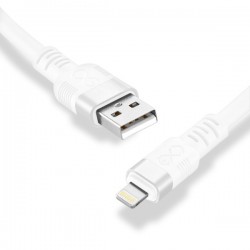Cablu pentru încărcătoare USB-A la Lightning Exc Whippy Pro, 0.9m, alb