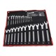 Set de chei inelare plate 25 buc. 6-32 mm CrV-CS satinată