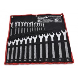Set de chei inelare plate 25 buc. 6-32 mm CrV-CS satinată