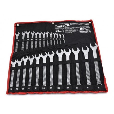 Set de chei inelare plate 25 buc. 6-32 mm CrV-CS satinată