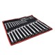 Set de chei inelare plate 25 buc. 6-32 mm CrV-CS satinată