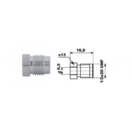 Capăt conductă frână 1/2" x 20 UNF