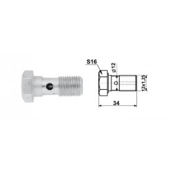 Șurub conductă flexibilă - 12x1,25/34/S16
