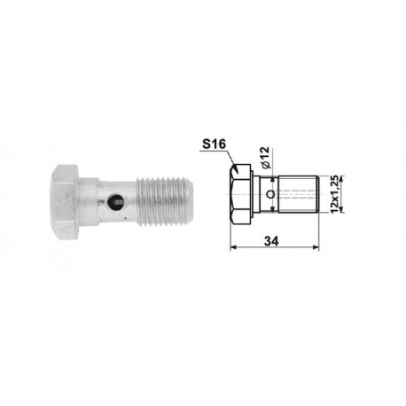 Șurub conductă flexibilă - 12x1,25/34/S16
