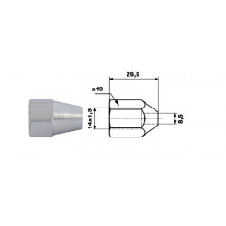 Capăt conductă frână piuliță 14x1,5