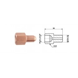 Conector conducte frână interior M 12X1,25 stânga față + exterior M 12X1 stânga față