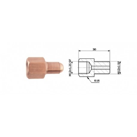 Conector conducte frână interior M 12X1,25 stânga față + exterior M 12X1 stânga față