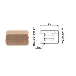 Conector conducte frână 7/16x24 UNF DF + 7/16x24 UNF DF