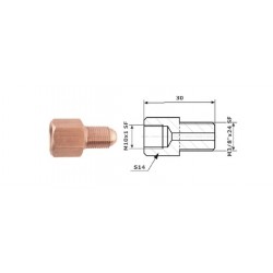 Conector conducte frână interior M 10X1 SF + exterior M 3/8X24 SF