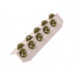 Bec cu filament BAX 12V/1,3W 8,4D verde măsliniu (cu soclu plastic) set 10 bucăți (fără ECE) 0170473000