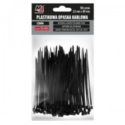 Colier din plastic 2,5x80 (1 pachet 100 buc) negru
