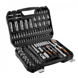 Set de chei tubulare 1/4, 1/2, set 110 bucăți, CRV