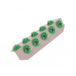 Bec cu filament BAX 12V/2W 8,5D verde (cu soclu plastic) 10 bucăți (fără ECE) 0170573000
