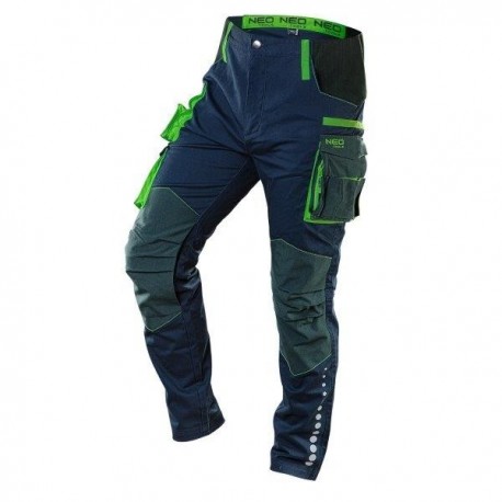 Pantaloni de lucru premium, 62% bumbac, 35% poliester, 3% elastan, mărimea L