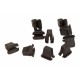 Cleme de montaj tapițerie / panouri laterale / apărătoare Fiat Panda / Tipo / Uno / Lancia Delta 93-99 (10 buc.) 7578051