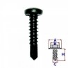 Șurub autoforant universal negru 4.2x19 (100 bucăți)