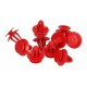 Clipsuri roșii pentru tapițeria ușilor față și spate Opel Corsa C / Meriva A / Omega A-B / Signum / Tigra / Vectra A-B-C (set de