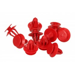 Clipsuri roșii pentru tapițeria ușilor față și spate Opel Corsa C / Meriva A / Omega A-B / Signum / Tigra / Vectra A-B-C (set de