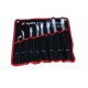 Set chei inelare cotite, în husă, 8 buc, 8x9 - 22x24 mm SE835824