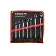 Set chei inelare cotite, în husă, 8 buc, 8x9 - 22x24 mm SE835824