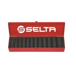 Set de chei tubulare de impact, lungi 1/2, 12 buc, 10-24 mm SE94512DS