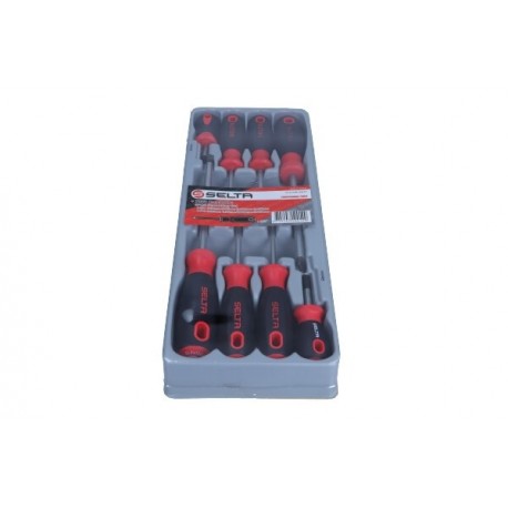 Set de șurubelnițe, 8 bucăți, cap plat și Phillips, modul 1/3 SE7008