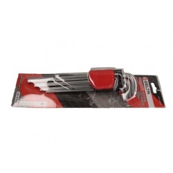 Set chei hexagonale extra lungi, cu suport, 10 buc, 1,27-10 mm SE1010XL