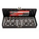 Set de chei tubulare și chei cu știft Torx, 1/2, 16 buc, E 10-24, T 30-70