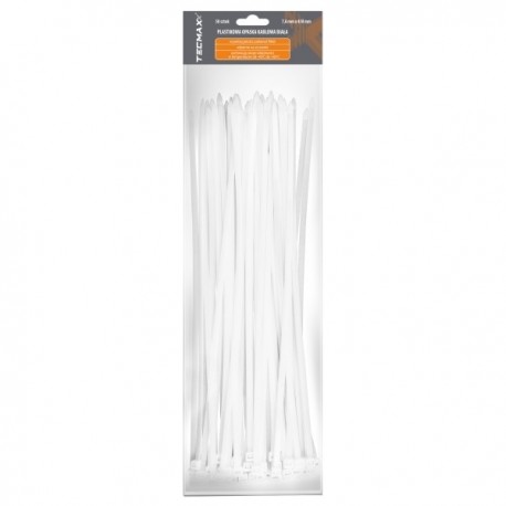 Colier din plastic 7,6x450 (1 pachet 50 bucăți) alb