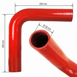 Conductă universală apă unghi 90° sil. 38x200x200mm