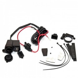 Priză moto pentru brichetă cu USB pentru ghidon ROZ000005