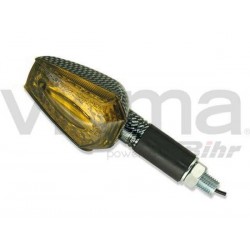 Set universal semnalizatoare moto, fibră de carbon cu lentilă fumurie (2 buc.)