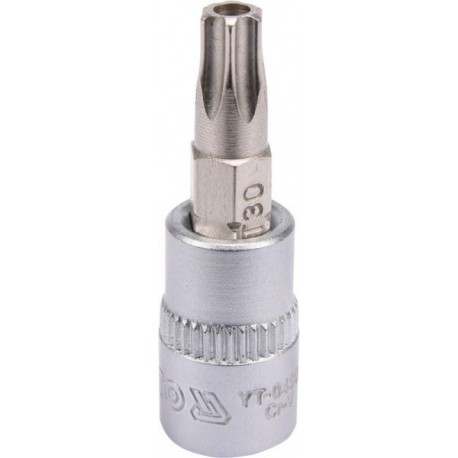 Cheie Torx cu știft 1/4 T30 lungime 37 mm YT04306
