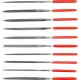 Set pile ascuțite, 3x140x65 mm, 10 bucăți YT-6163