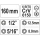 Șurubelniță cu impact CR-V + 6 biți YT-2802
